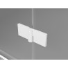 Mexen Lunar L Duo Duschtüren, schwenkbar, 150 cm, transparent, weiß - 834DL-150-000-20-00
