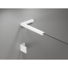 Mexen Lunar L Duo Duschtüren, schwenkbar, 150 cm, transparent, weiß - 834DL-150-000-20-00