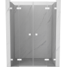 Mexen Lunar L Duo Duschtüren, schwenkbar, 150 cm, transparent, weiß - 834DL-150-000-20-00