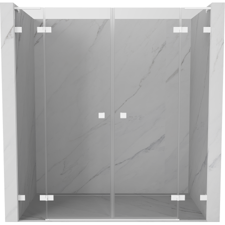 Mexen Lunar L Duo Duschpendeltür 180 cm, transparent, weiß - 834DL-180-000-20-00