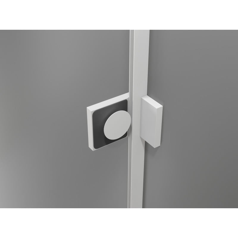Mexen Lunar L Duo Pendeltüren für Dusche 200 cm, transparent, weiß - 834DL-200-000-20-00