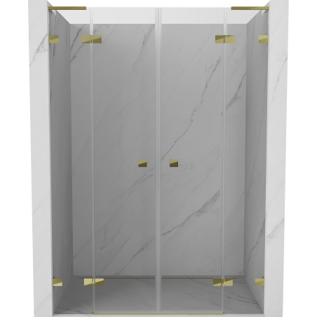 Mexen Lunar L Duo Duschschwenktüren 140 cm, transparent, gold - 834DL-140-000-50-00