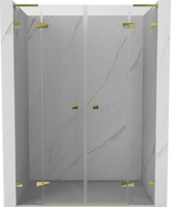 Mexen Lunar L Duo Duschschwenktüren 140 cm, transparent, gold - 834DL-140-000-50-00