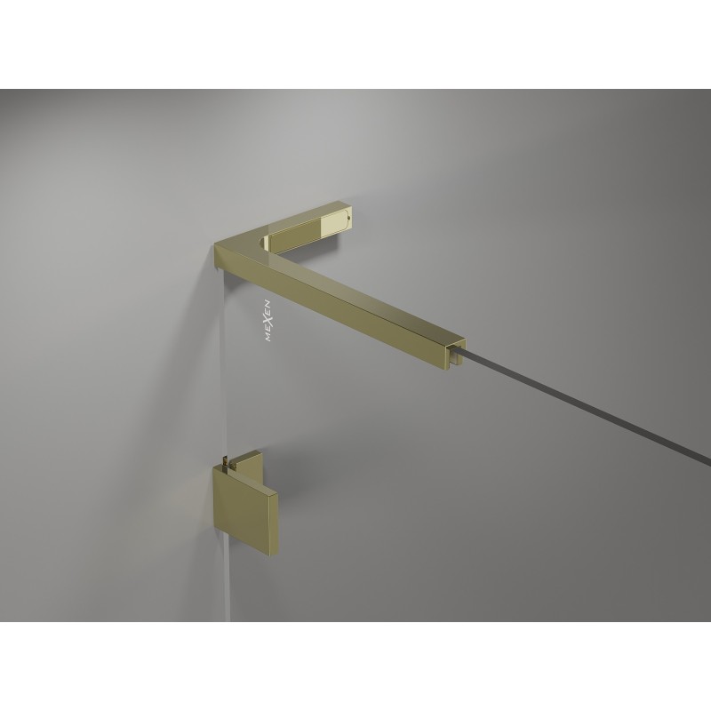 Mexen Lunar L Duo Duschabtrennung mit Pendeltüren 160 cm, transparent, goldfarben - 834DL-160-000-50-00