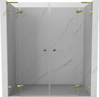 Mexen Lunar L Duo Duschflügeltüren 170 cm, transparent, gold - 834DL-170-000-50-00