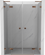 Mexen Lunar L Duo duschtüren 140 cm, transparent, roségold - 834DL-140-000-60-00