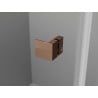 Mexen Lunar L Duo duschtüren 140 cm, transparent, roségold - 834DL-140-000-60-00