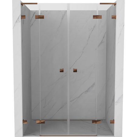 Mexen Lunar L Duo Duschdrehtüren 150 cm, transparent, Roségold - 834DL-150-000-60-00