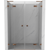 Mexen Lunar L Duo Duschdrehtüren 150 cm, transparent, Roségold - 834DL-150-000-60-00