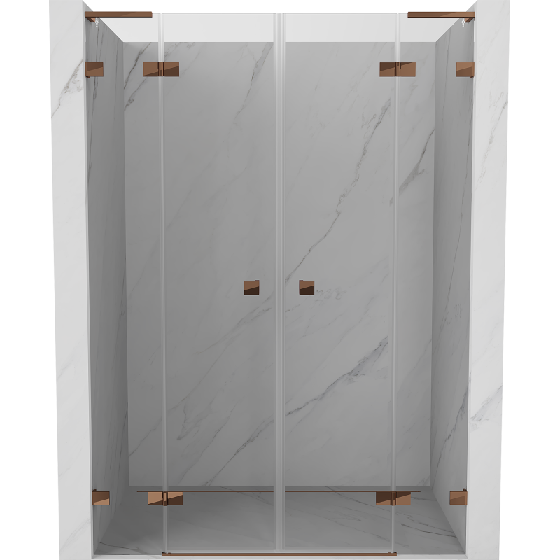 Mexen Lunar L Duo-Pendeltüren 160 cm, transparent, Roségold - 834DL-160-000-60-00