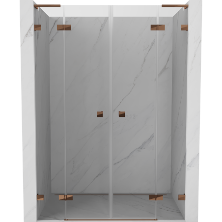 Mexen Lunar L Duo-Pendeltüren 160 cm, transparent, Roségold - 834DL-160-000-60-00