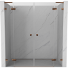 Mexen Lunar L Duo Pendeltür für Dusche 170 cm, transparent, Roségold - 834DL-170-000-60-00