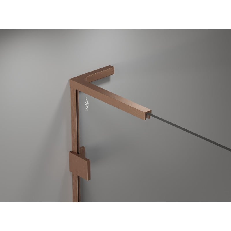 Mexen Lunar L Duo Duschdrehtüren 170 cm, transparent, gebürstetes Kupfer - 834DL-170-000-65-00