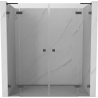 Mexen Lunar L Duo-Duschtüren, Anschlagtüren 170 cm, transparent, gebürstetes Gun Gray - 834DL-170-000-66-00