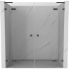 Mexen Lunar L Duo Duschdrehtüren 190 cm, transparent, gebürstet Gun Gray - 834DL-190-000-66-00