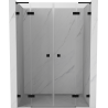Mexen Lunar L Duo Duschschwingtüren 140 cm, transparent, schwarz - 834DL-140-000-70-00