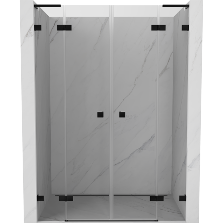 Mexen Lunar L Duo Duschdrehtüren 160 cm, transparent, schwarz - 834DL-160-000-70-00