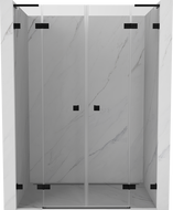 Mexen Lunar L Duo Duschdrehtüren 160 cm, transparent, schwarz - 834DL-160-000-70-00