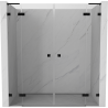 Mexen Lunar L Duo Duschdrehtüren 180 cm, transparent, schwarz - 834DL-180-000-70-00