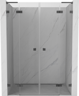 Mexen Lunar L Duo Duschtüren, 140 cm, transparent, Gun Metal - 834DL-140-000-95-00