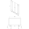 Mexen Lunar L Duo Duschpendeltür 150 cm, transparent, Gun Metal - 834DL-150-000-95-00
