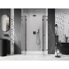 Mexen Lunar L Duo Duschpendeltür 150 cm, transparent, Gun Metal - 834DL-150-000-95-00