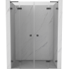 Mexen Lunar L Duo Duschpendeltür 150 cm, transparent, Gun Metal - 834DL-150-000-95-00