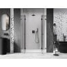 Mexen Lunar L Duo Pendeltür für Dusche 160 cm, transparent, Gun Metal - 834DL-160-000-95-00