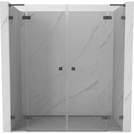 Mexen Lunar L Duo Duschschwingtür 170 cm, transparent, Gun Metal - 834DL-170-000-95-00