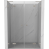 Mexen Lunar L Duo Duschschwingtüren 140 cm, transparent, gebürstetes Nickel - 834DL-140-000-97-00