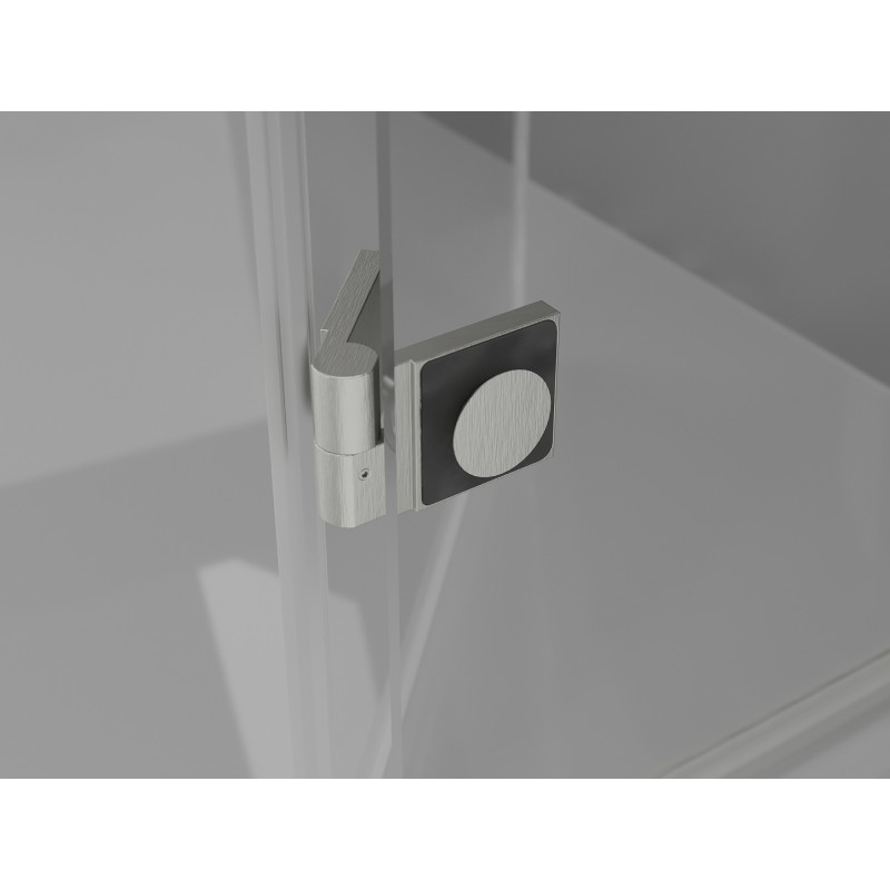Mexen Lunar L Duo Duschdrehtüren 160 cm, transparent, gebürstetes Nickel - 834DL-160-000-97-00