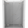 Mexen Lunar L Duo Duschdrehtüren 160 cm, transparent, gebürstetes Nickel - 834DL-160-000-97-00