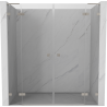 Mexen Lunar L Duo Duschdoppeltüren 180 cm, transparent, gebürsteter Nickel - 834DL-180-000-97-00