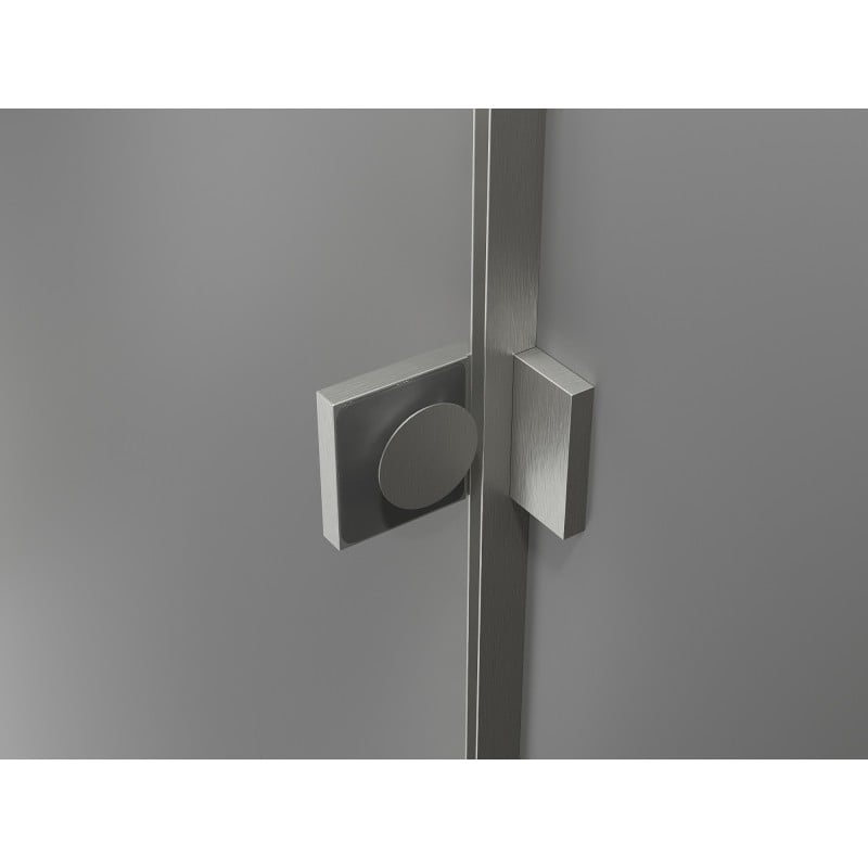 Mexen Lunar L Duo Dusch-Drehtüren 190 cm, transparent, gebürstetes Nickel - 834DL-190-000-97-00