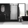Mexen Exo schwenkbare Duschabtrennung 55 cm, transparent, schwarz - 817-055-000-70-00
