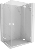 Mexen Lunar Duo Duschkabine Anschlag rechts 120 x 115 cm, transparent, weiß - 834-120P-115L-20-00