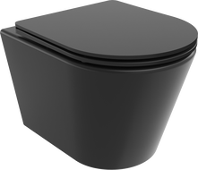 Mexen Rico WC-Becken Rimless mit absenkbarem Slim-Sitz, Duroplast, Schwarz Matt - 30721085