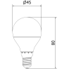 Mexen Nova LED-Glühbirne E14, G45, 5W, Warm - 3000K, 525 lm - L101-E14-0530-01