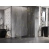 Mexen Lunar Duo Duschkabine, rechts öffnend, 105 x 70 cm, transparent, gold - 834-105P-070L-50-00