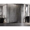 Mexen Lunar Duo Duschkabine, rechts öffnend, 105 x 70 cm, transparent, gold - 834-105P-070L-50-00