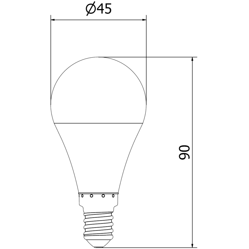 Mexen Nova LED-Glühbirne E14, G45, 8W, Neutral - 4000K, 840 lm - L101-E14-0840-01