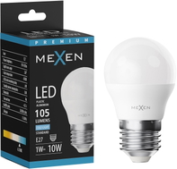 Mexen Nova LED-Glühbirne E27, G45, 1W, Kalt - 6500K, 105 lm - L101-E27-0165-01