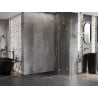 Mexen Lunar Duo Duschkabine Drehbar Rechts 95 x 80 cm, Transparent, Gebürstetes Gold - 834-095P-080L-55-00