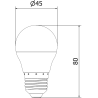Mexen Nova LED-Glühbirne E27, G45, 6W, Kalt - 6500K, 630 lm - L101-E27-0665-01