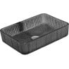 Mexen Akra Glasablage-Waschbecken 46 x 33 cm, schwarz - 24024670