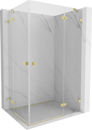 Mexen Lunar Duo Duschkabine drehtür rechts 115 x 80 cm, transparent, gebürstetes Gold - 834-115P-080L-55-00