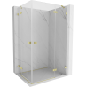 Mexen Lunar Duo Duschkabine schwenkbar rechts 115 x 95 cm, transparent, gebürstetes Gold - 834-115P-095L-55-00