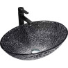 Mexen Goa Glaswaschbecken Aufsatzwaschbecken 50 x 36 cm, schwarz - 24085070