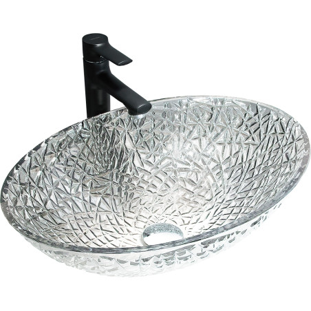 Mexen Goa Glas-Waschtischauflage 50 x 36 cm, transparent - 24085000