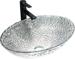 Mexen Goa Glas-Waschtischschale 50 x 36 cm, transparent - 24085000